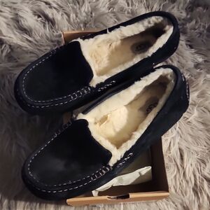 UGG Men's Dark Suede Slip-On Loafers